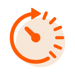 orange icon of timer